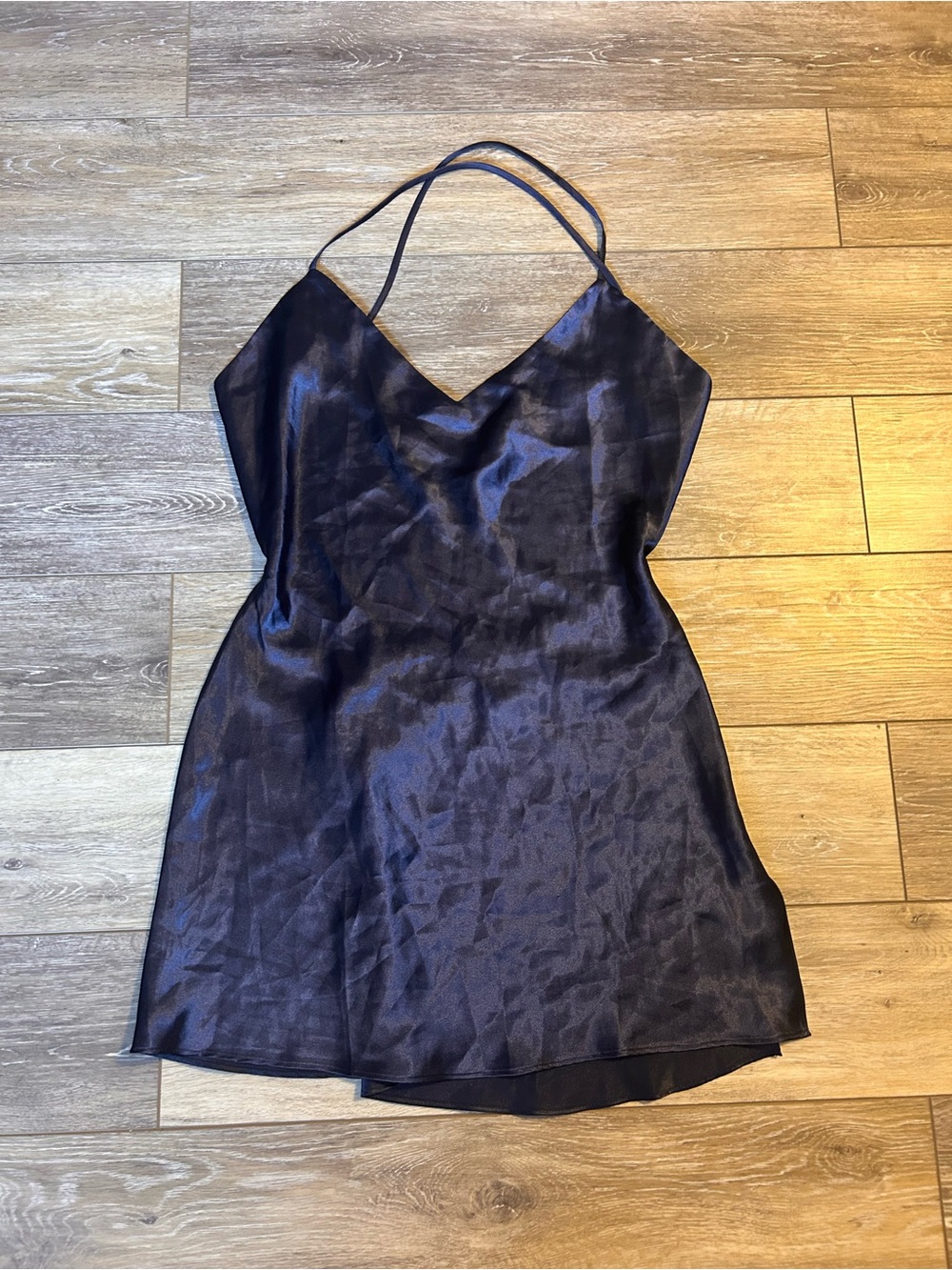 Victoria's Secret Navy Satin Slip Chemise